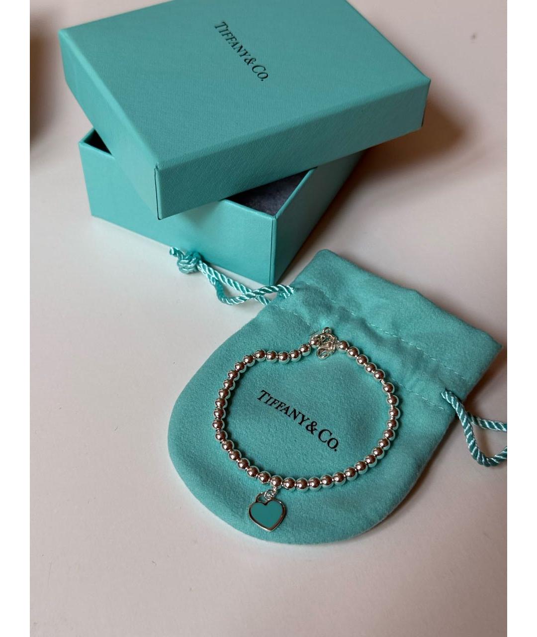 TIFFANY&CO Бирюзовый серебряный браслет, фото 2