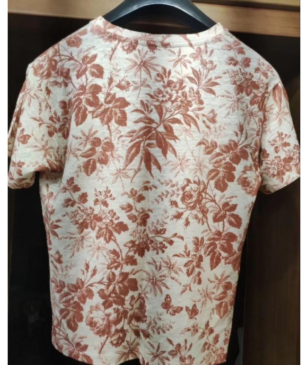 GUCCI Бежевая льняная футболка, фото 2