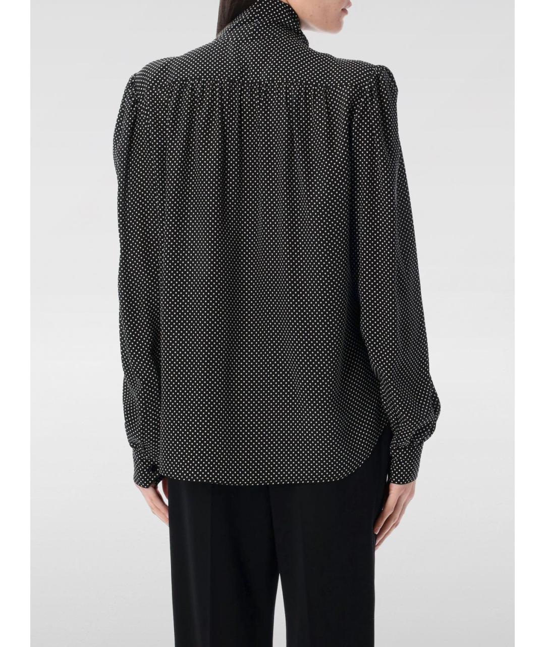 SAINT LAURENT Черная шелковая блузы, фото 3
