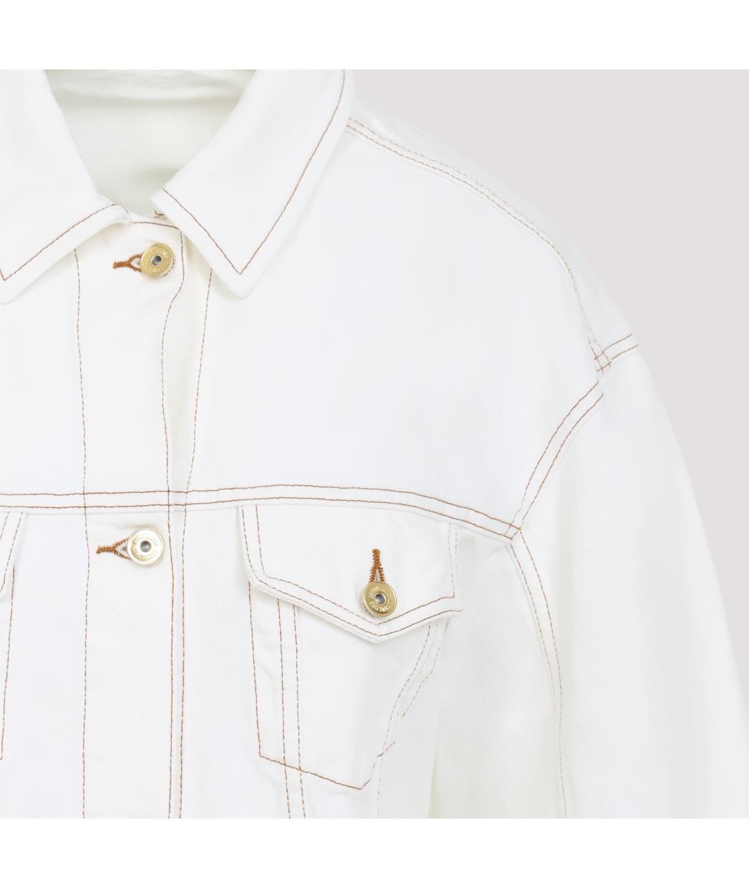 JACQUEMUS Белая хлопковая куртка, фото 4