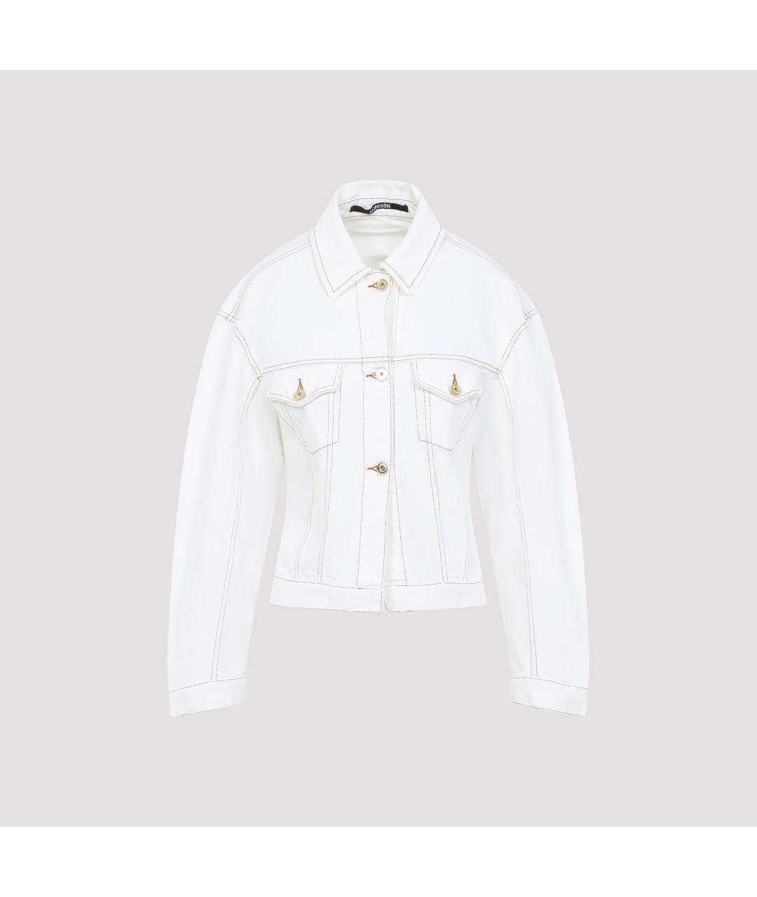 JACQUEMUS Белая хлопковая куртка, фото 2