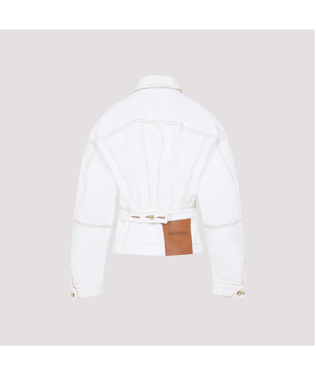 JACQUEMUS Белая хлопковая куртка, фото 3