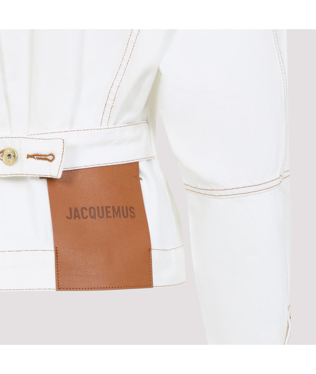 JACQUEMUS Белая хлопковая куртка, фото 5