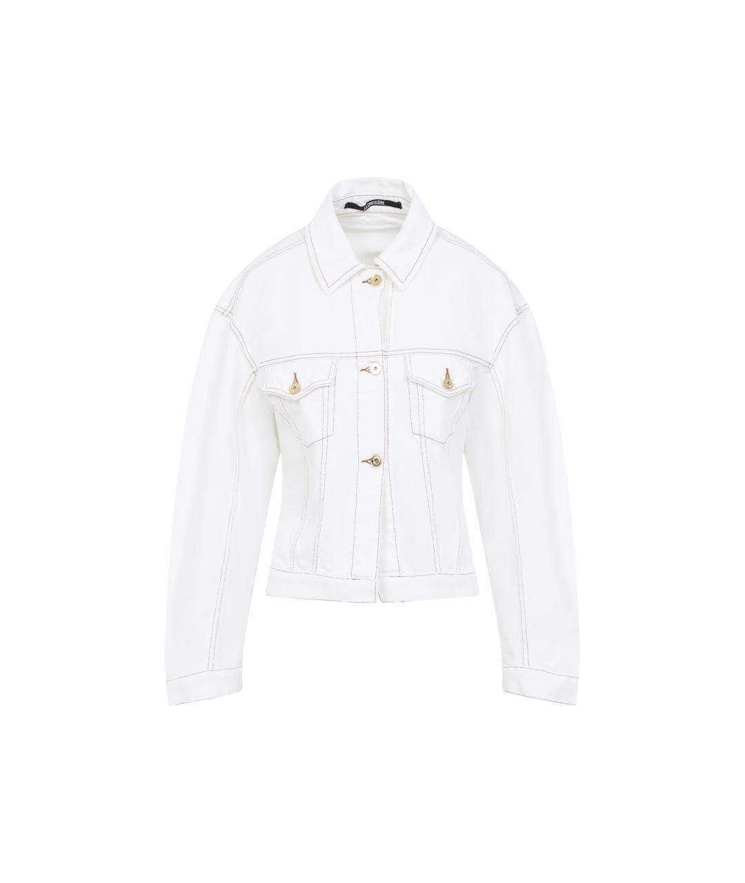 JACQUEMUS Белая хлопковая куртка, фото 1