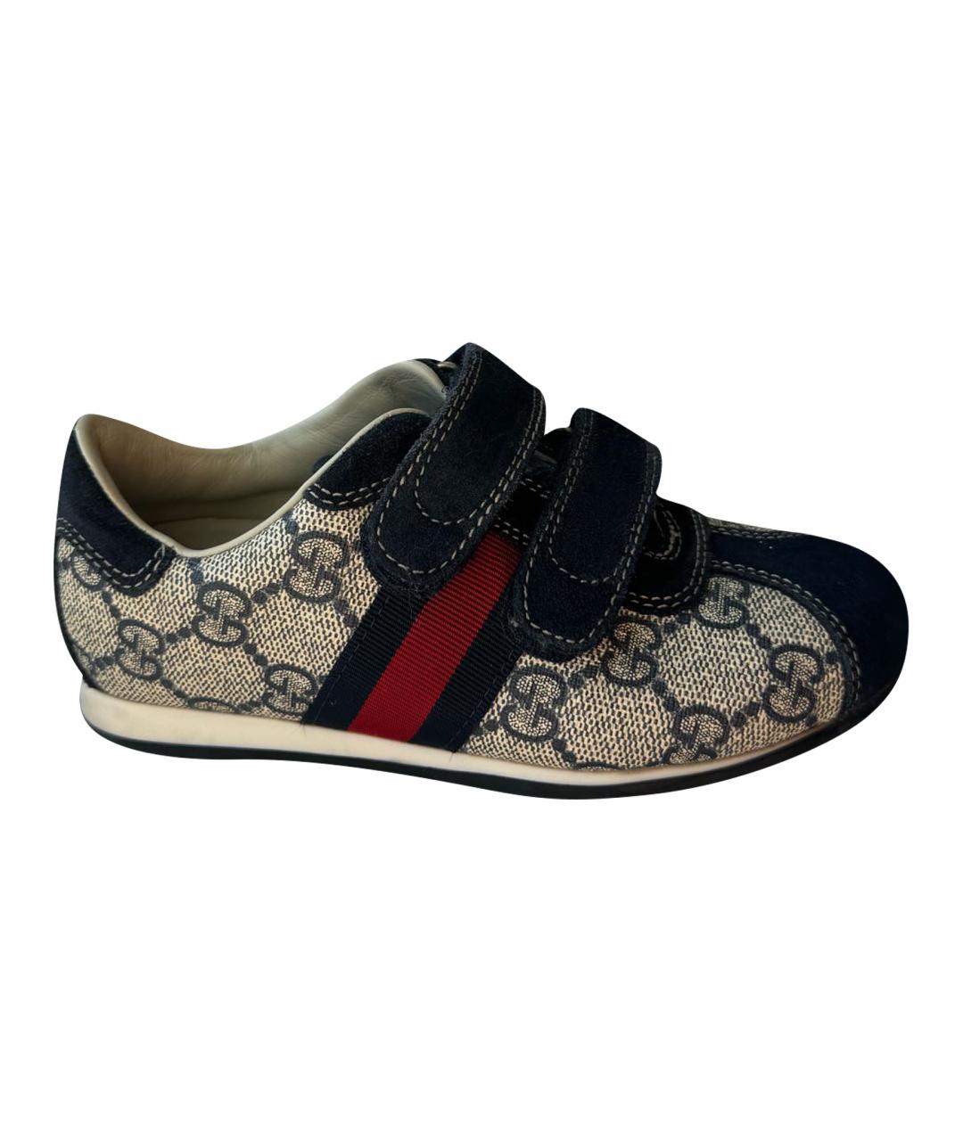 GUCCI Темно-синие замшевые лоферы и мокасины, фото 1