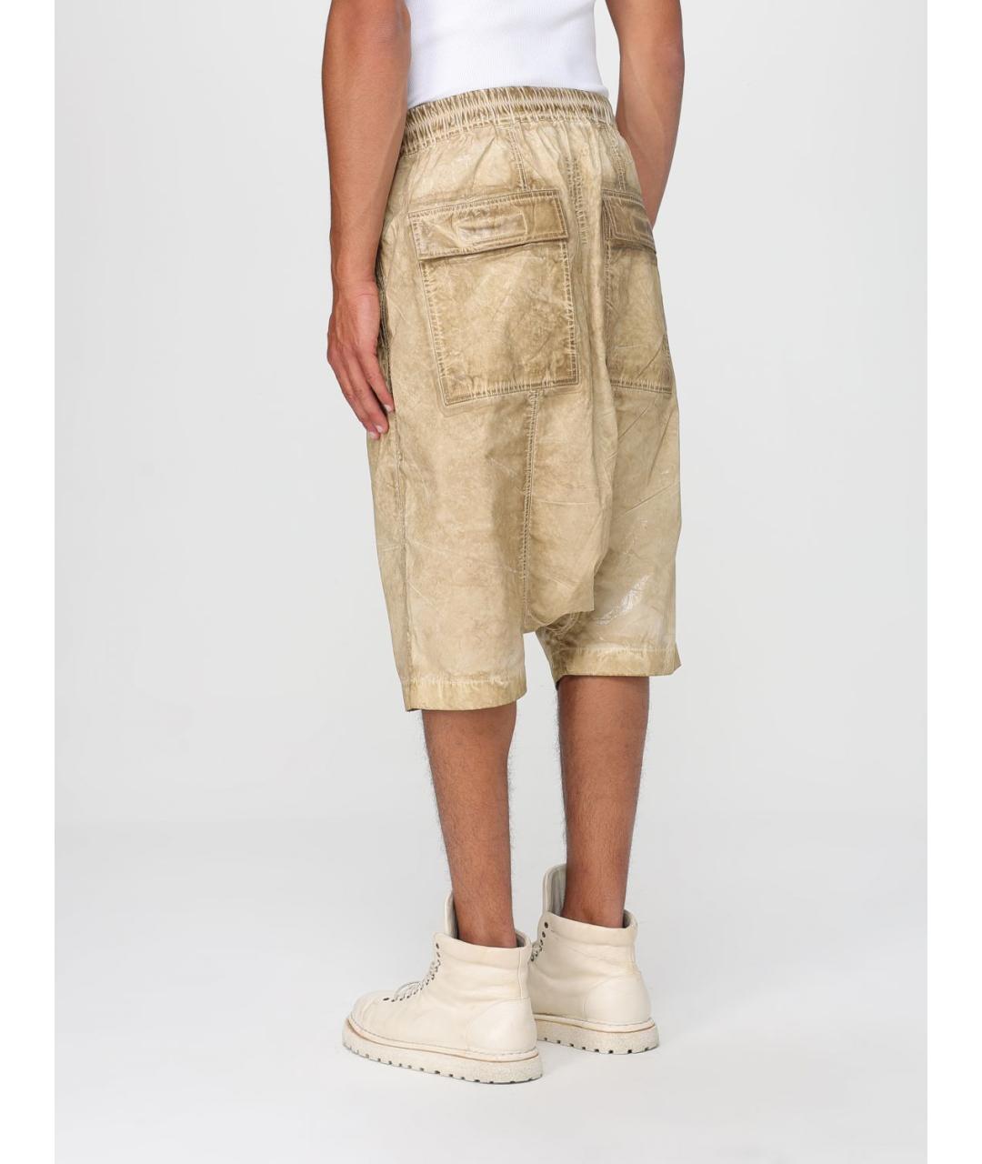 RICK OWENS DRKSHDW Бежевые шорты, фото 3