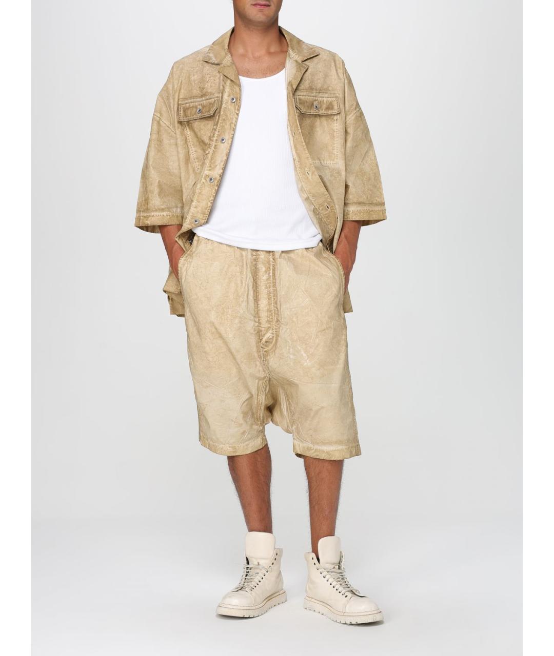 RICK OWENS DRKSHDW Бежевые шорты, фото 2