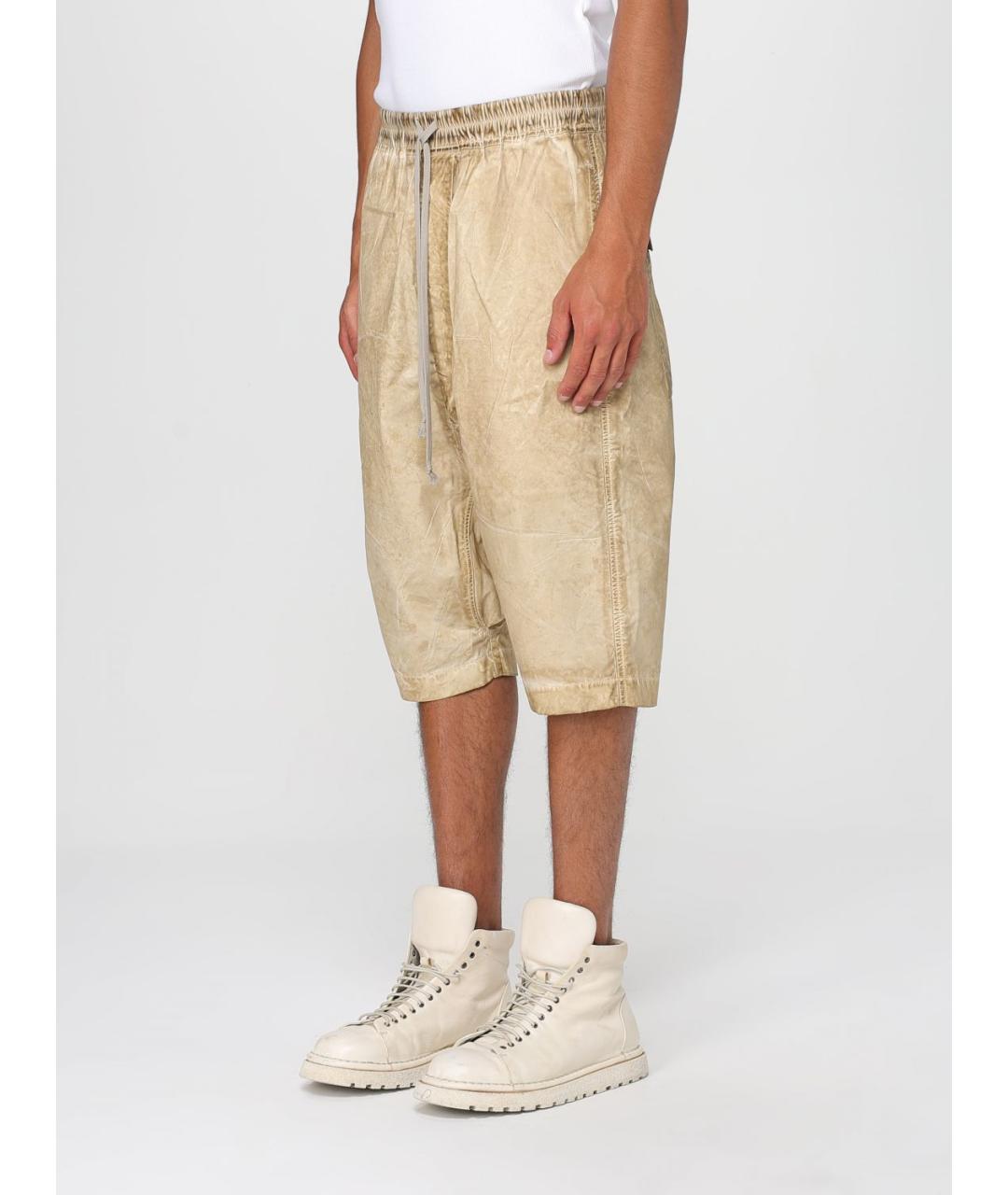 RICK OWENS DRKSHDW Бежевые шорты, фото 4