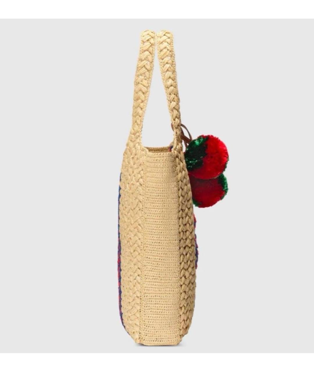 GUCCI Бежевая пляжная сумка, фото 4