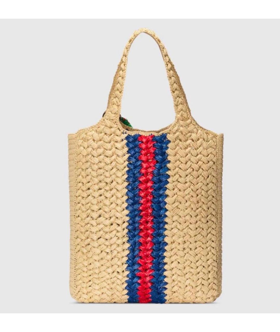 GUCCI Бежевая пляжная сумка, фото 2