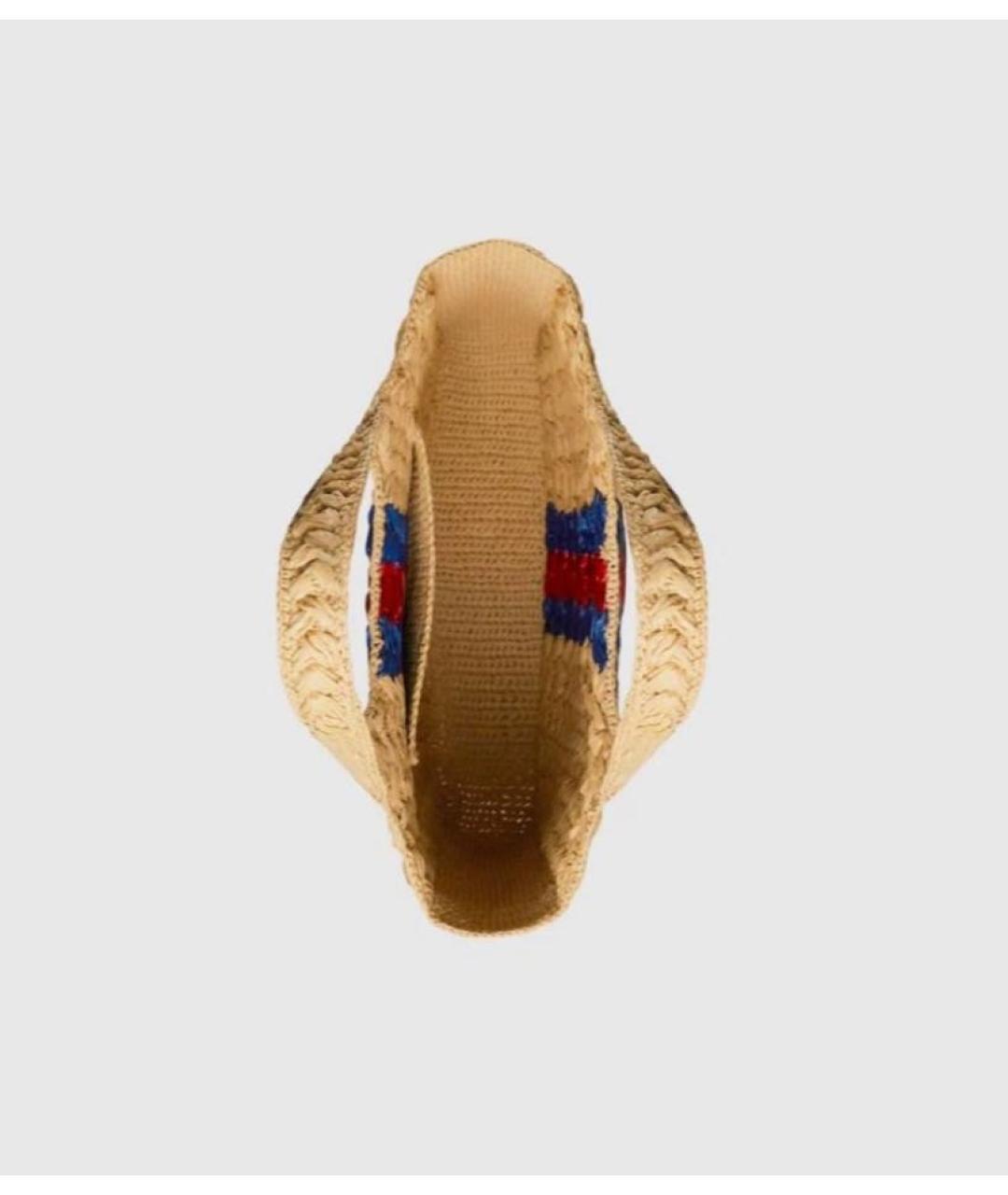 GUCCI Бежевая пляжная сумка, фото 5