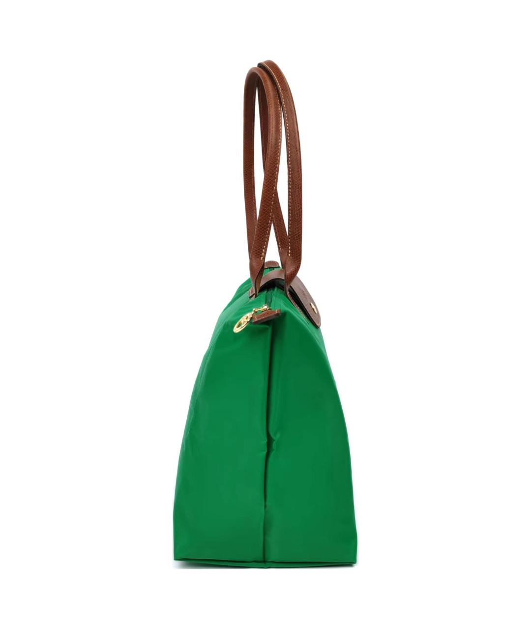 LONGCHAMP Зеленая сумка через плечо из канвы, фото 3