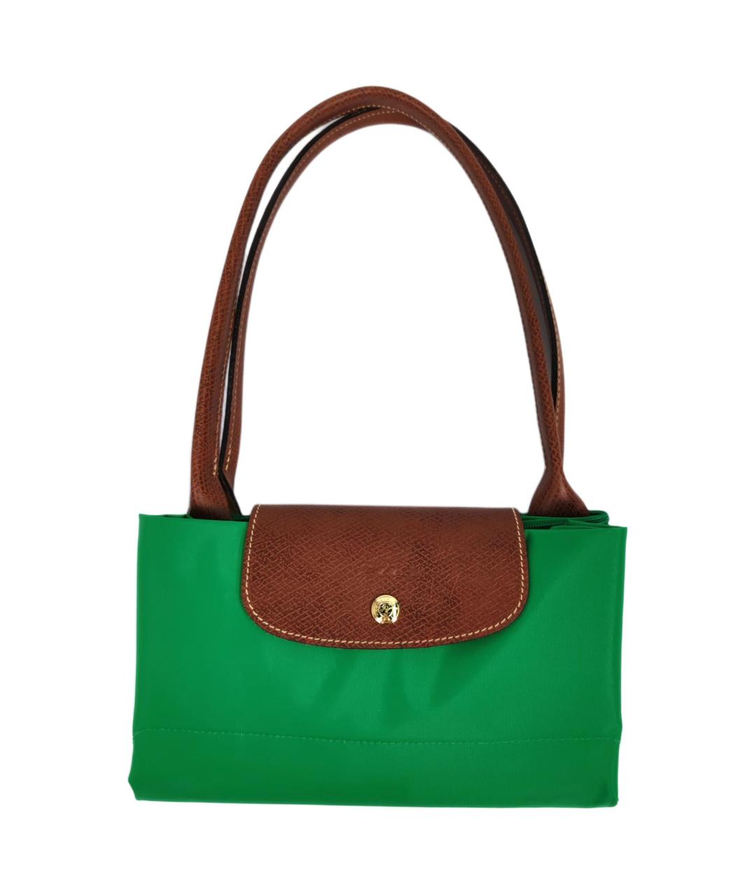 LONGCHAMP Зеленая сумка через плечо из канвы, фото 6