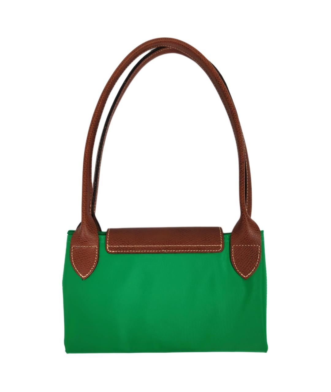 LONGCHAMP Зеленая сумка через плечо из канвы, фото 7