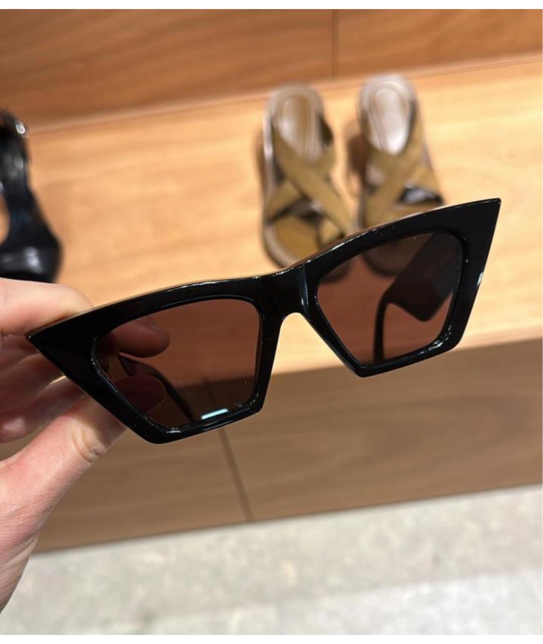 PHOEBE PHILO Черные пластиковые солнцезащитные очки, фото 3