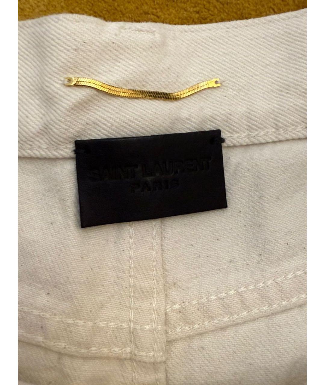 SAINT LAURENT Белые хлопковые шорты, фото 8