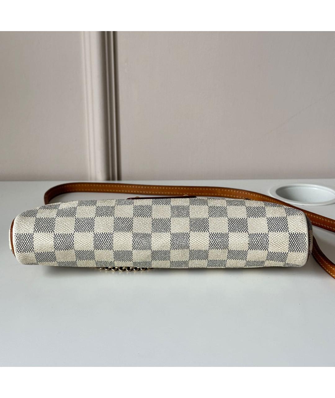 LOUIS VUITTON Белая кожаная сумка через плечо, фото 8