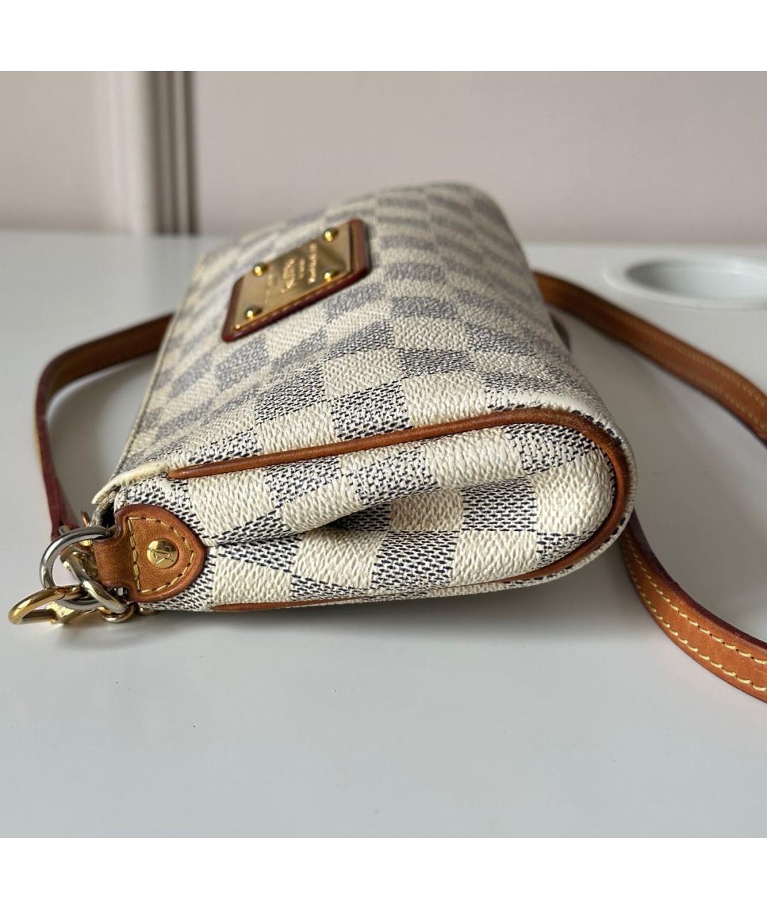 LOUIS VUITTON Белая кожаная сумка через плечо, фото 4