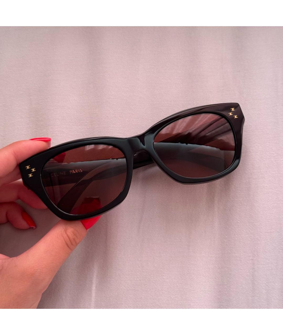 CELINE Черные пластиковые солнцезащитные очки, фото 2