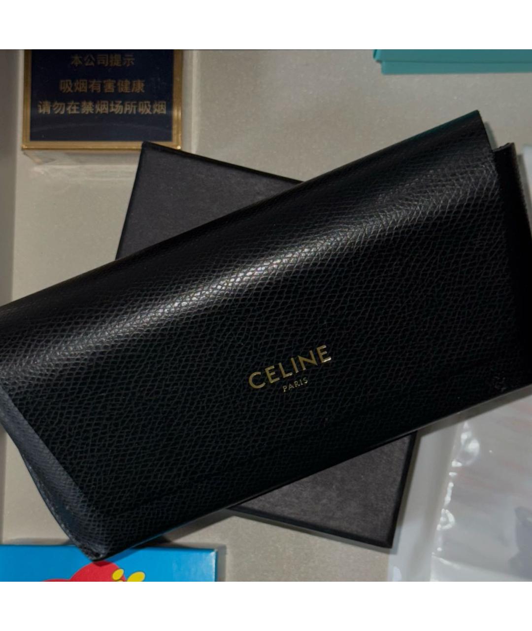 CELINE Черные пластиковые солнцезащитные очки, фото 6