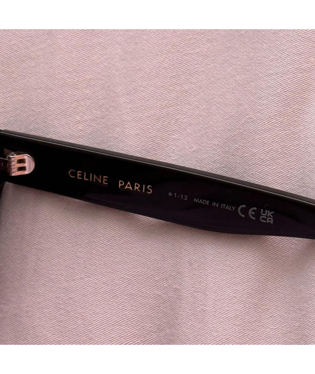 CELINE Черные пластиковые солнцезащитные очки, фото 5