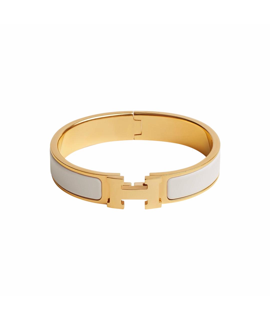 HERMES Белый металлический браслет, фото 1