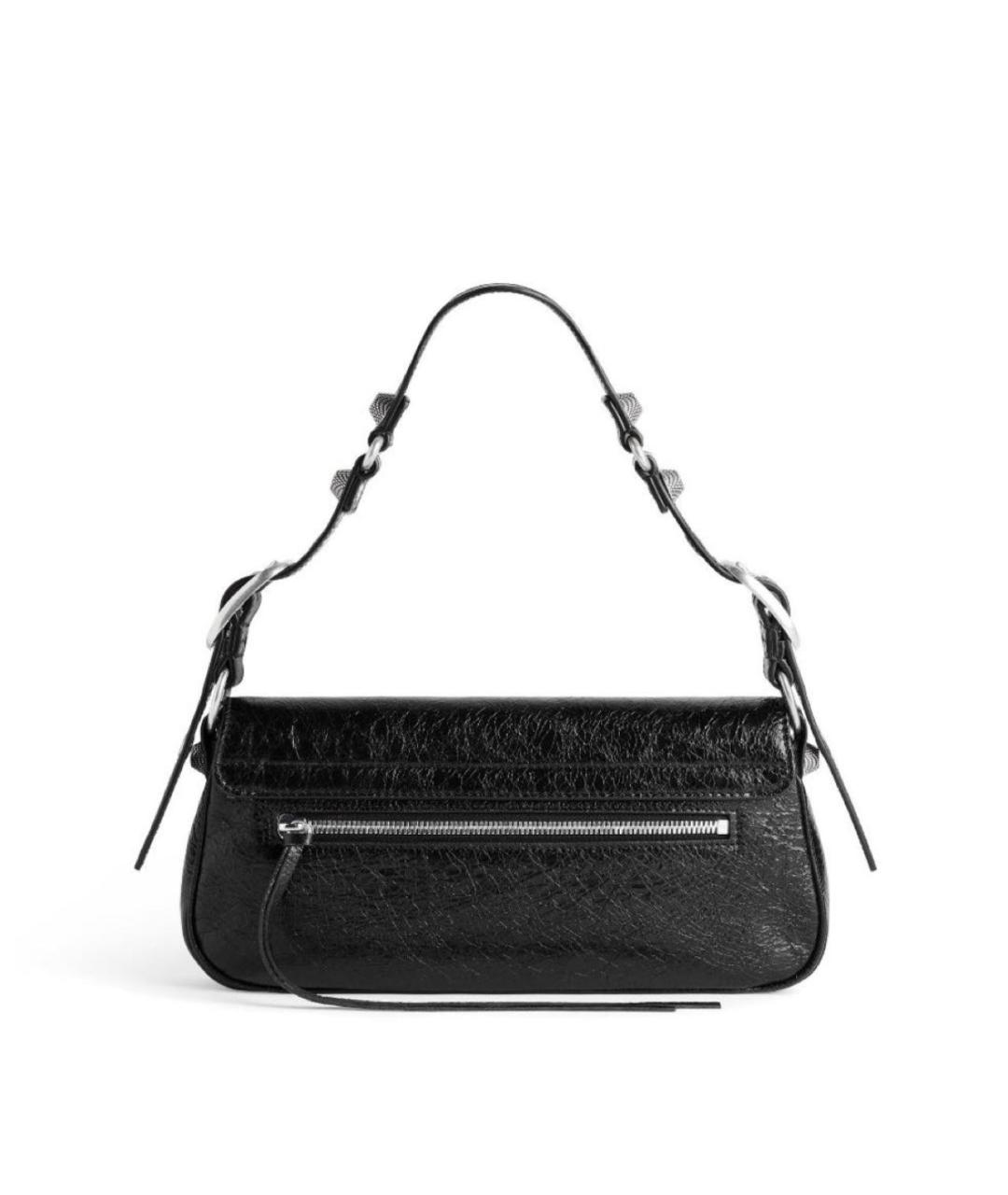 BALENCIAGA Черная кожаная сумка с короткими ручками, фото 3