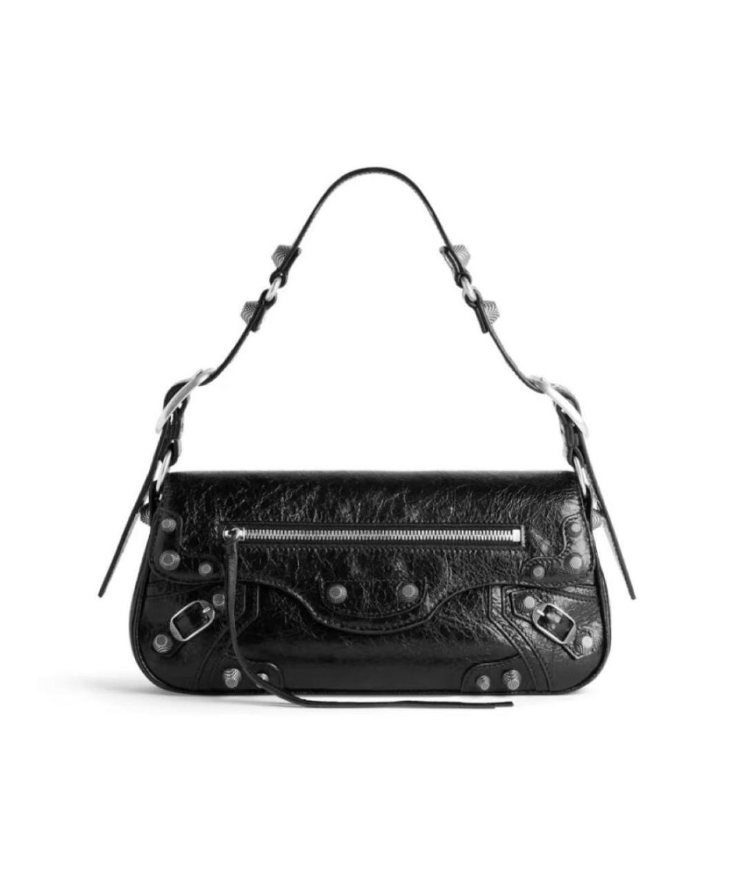 BALENCIAGA Черная кожаная сумка с короткими ручками, фото 6