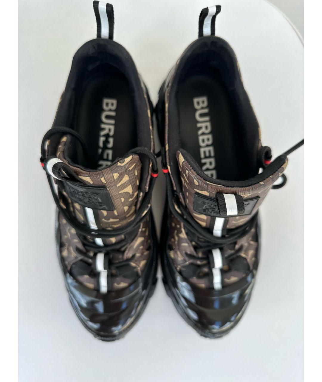 BURBERRY Черные резиновые высокие кроссовки / кеды, фото 3