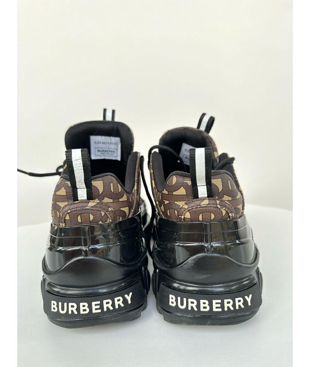 BURBERRY Черные резиновые высокие кроссовки / кеды, фото 4
