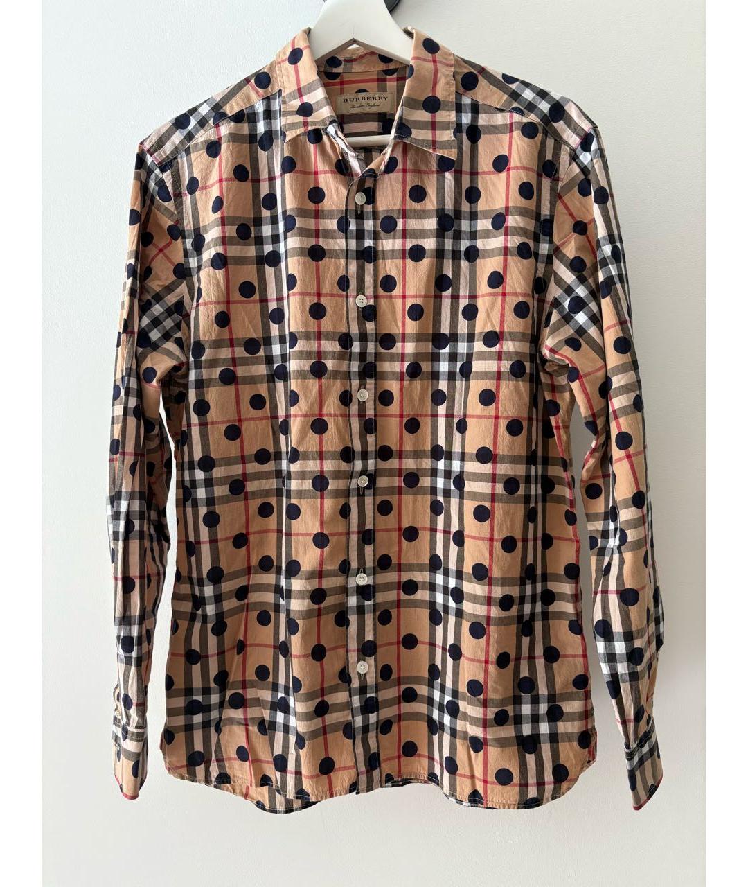 BURBERRY Коричневая хлопковая кэжуал рубашка, фото 6