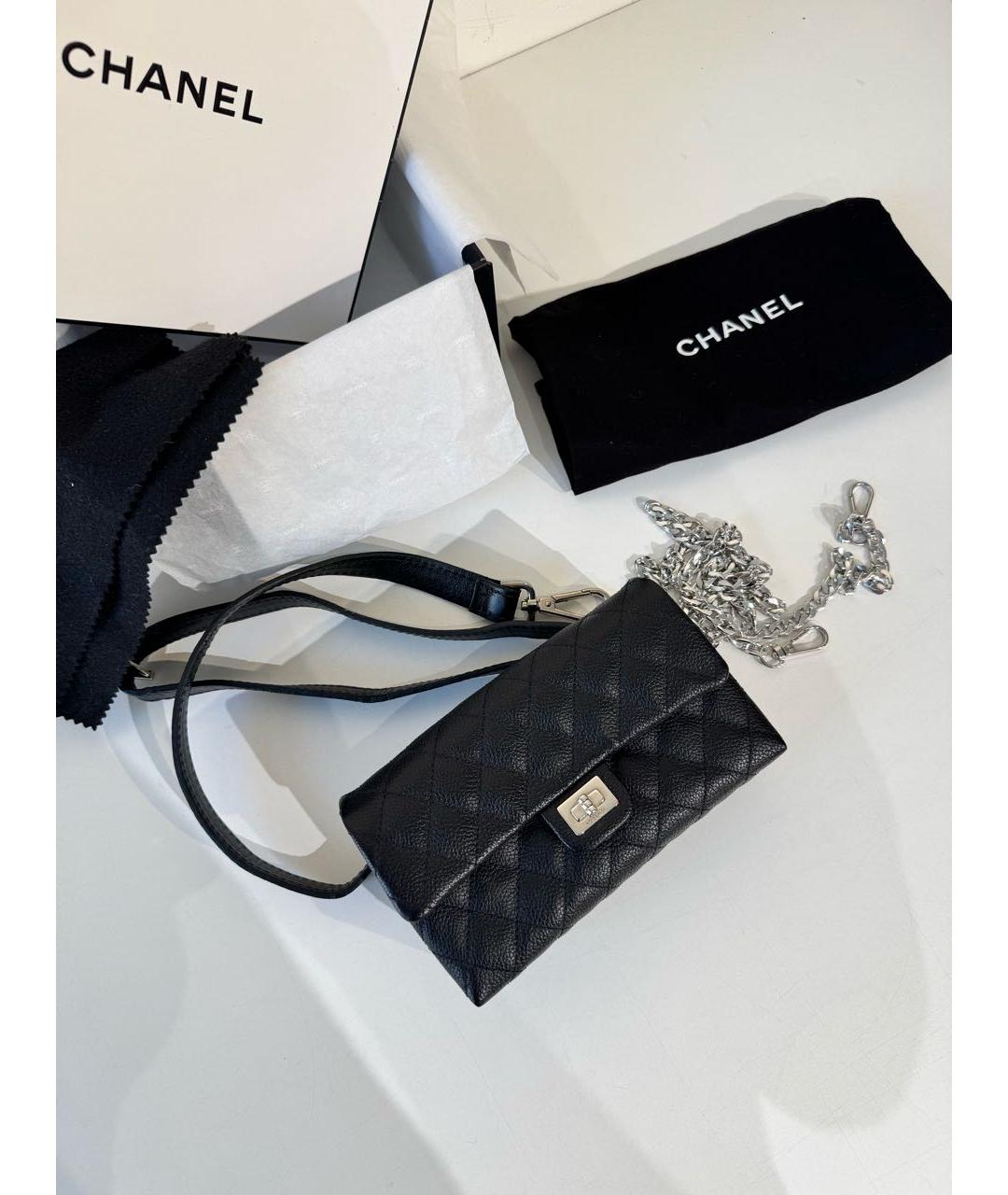 CHANEL Черная кожаная поясная сумка, фото 5