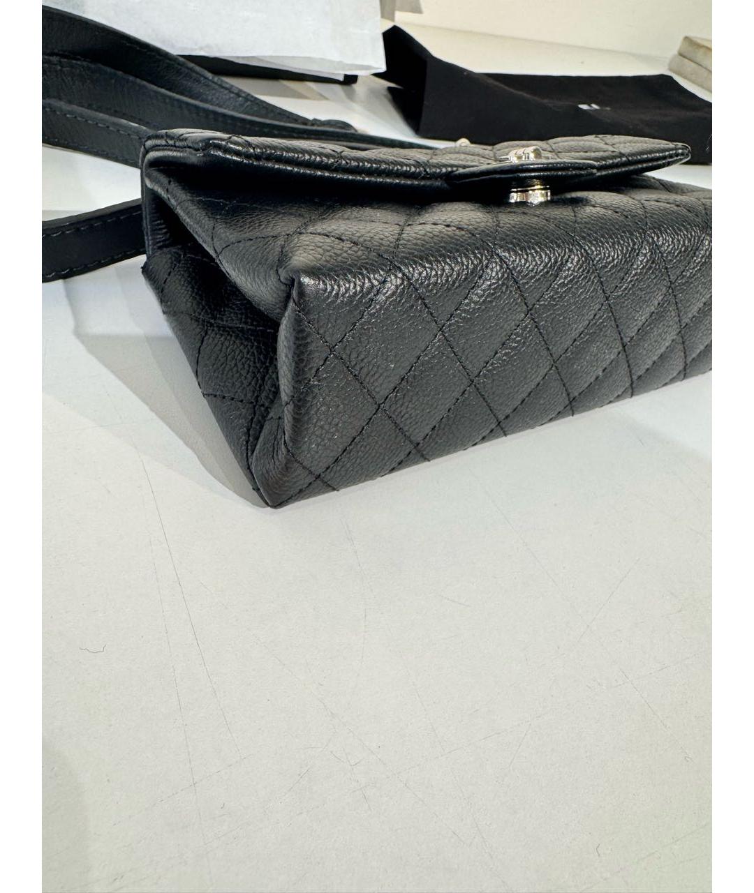 CHANEL Черная кожаная поясная сумка, фото 2