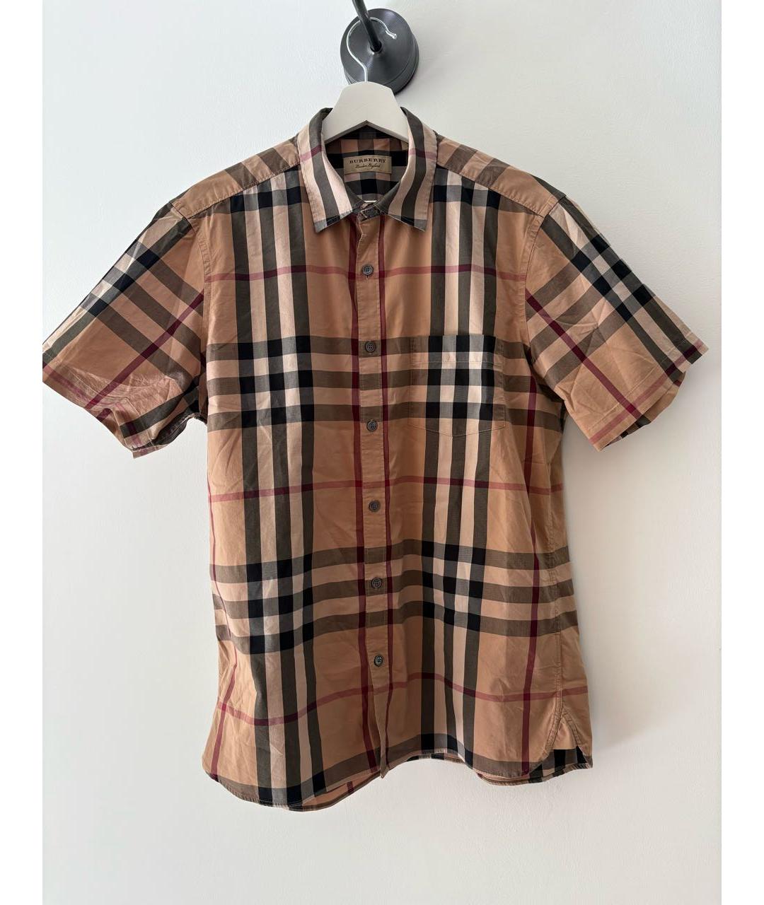 BURBERRY Коричневая хлопковая кэжуал рубашка, фото 5