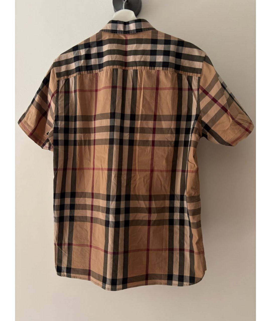 BURBERRY Коричневая хлопковая кэжуал рубашка, фото 2