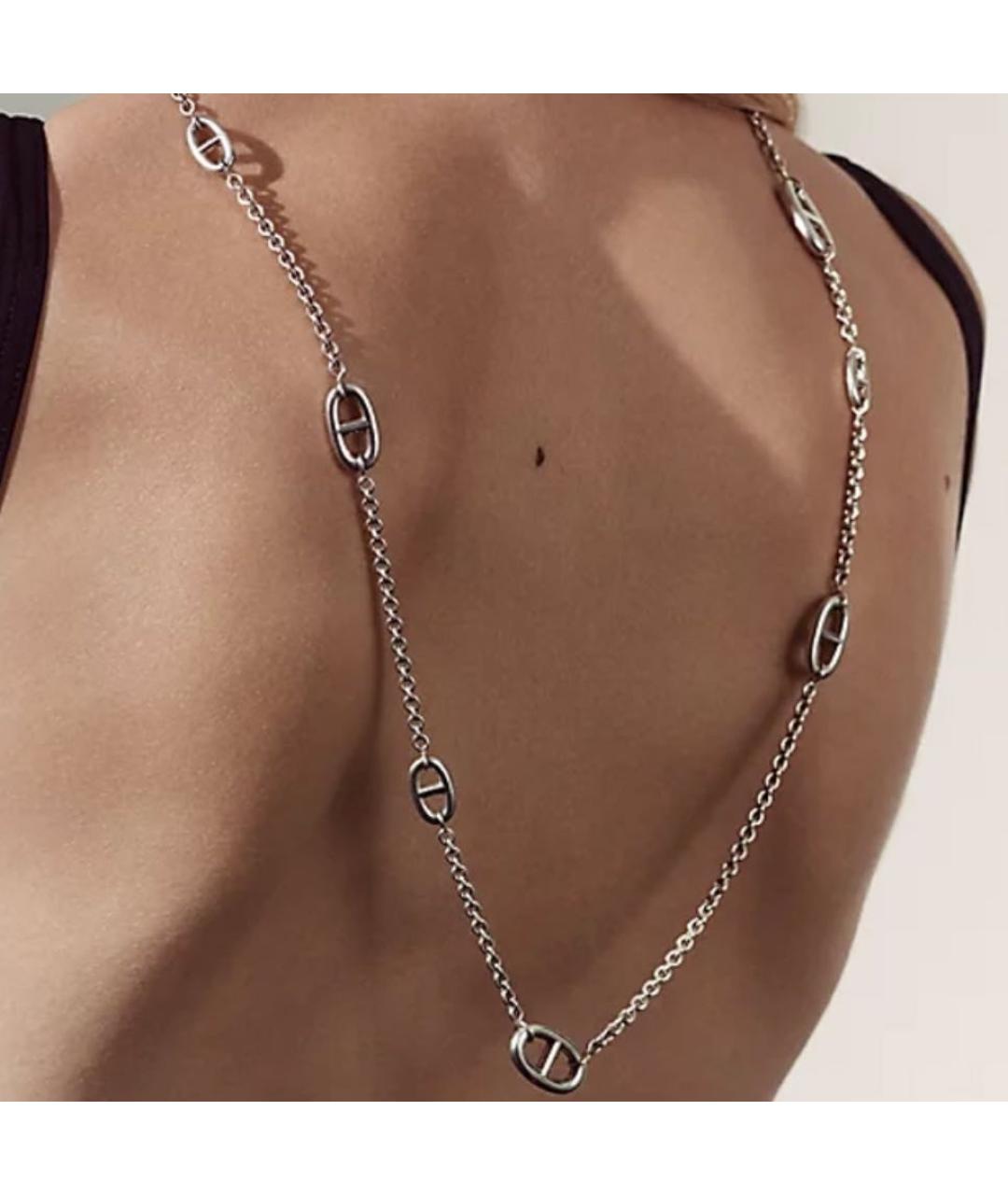 HERMES Серебряное серебряное колье, фото 3