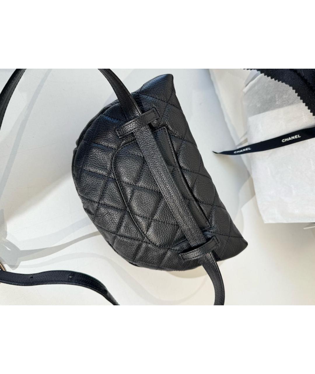 CHANEL Черная кожаная поясная сумка, фото 2