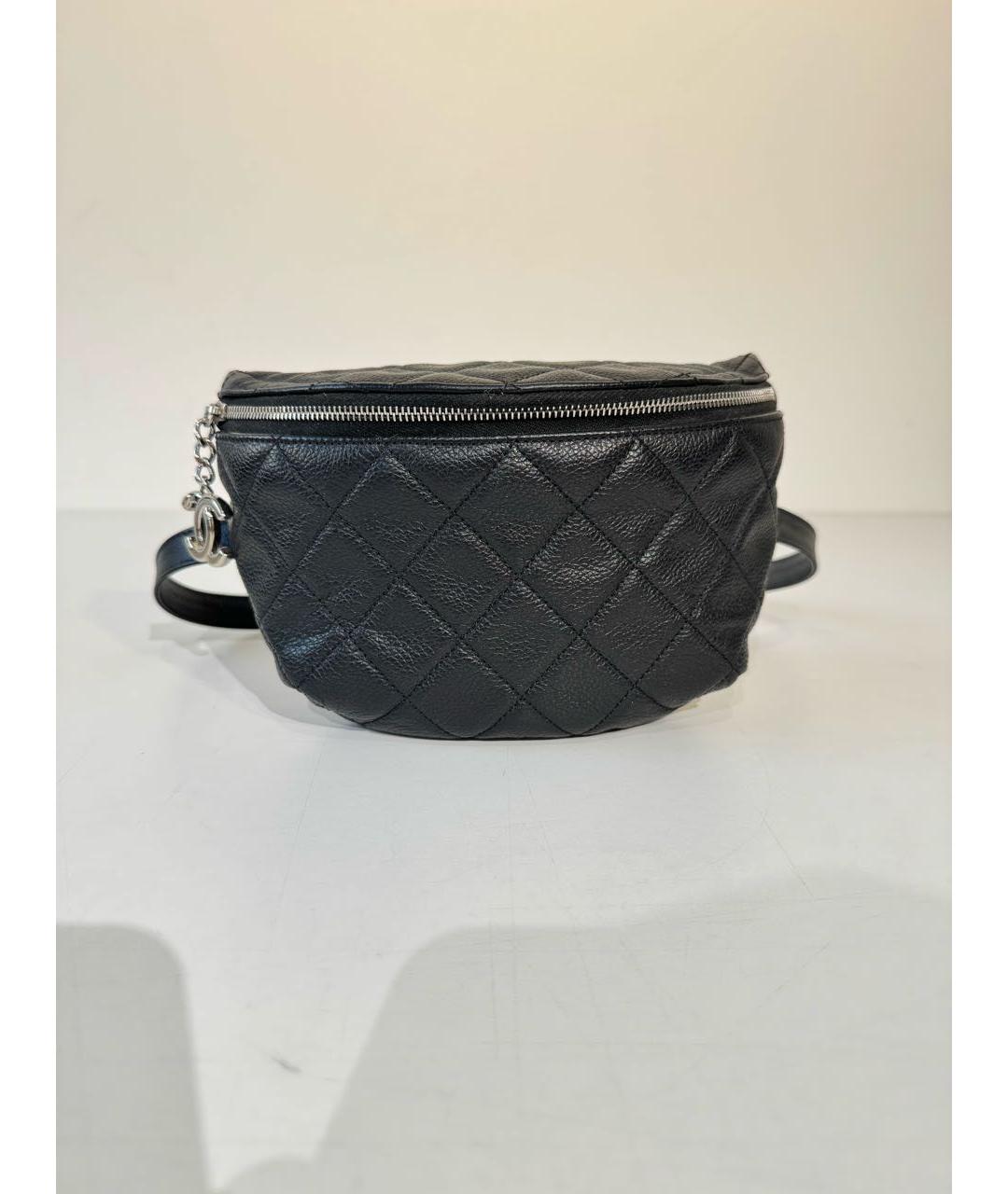 CHANEL Черная кожаная поясная сумка, фото 7