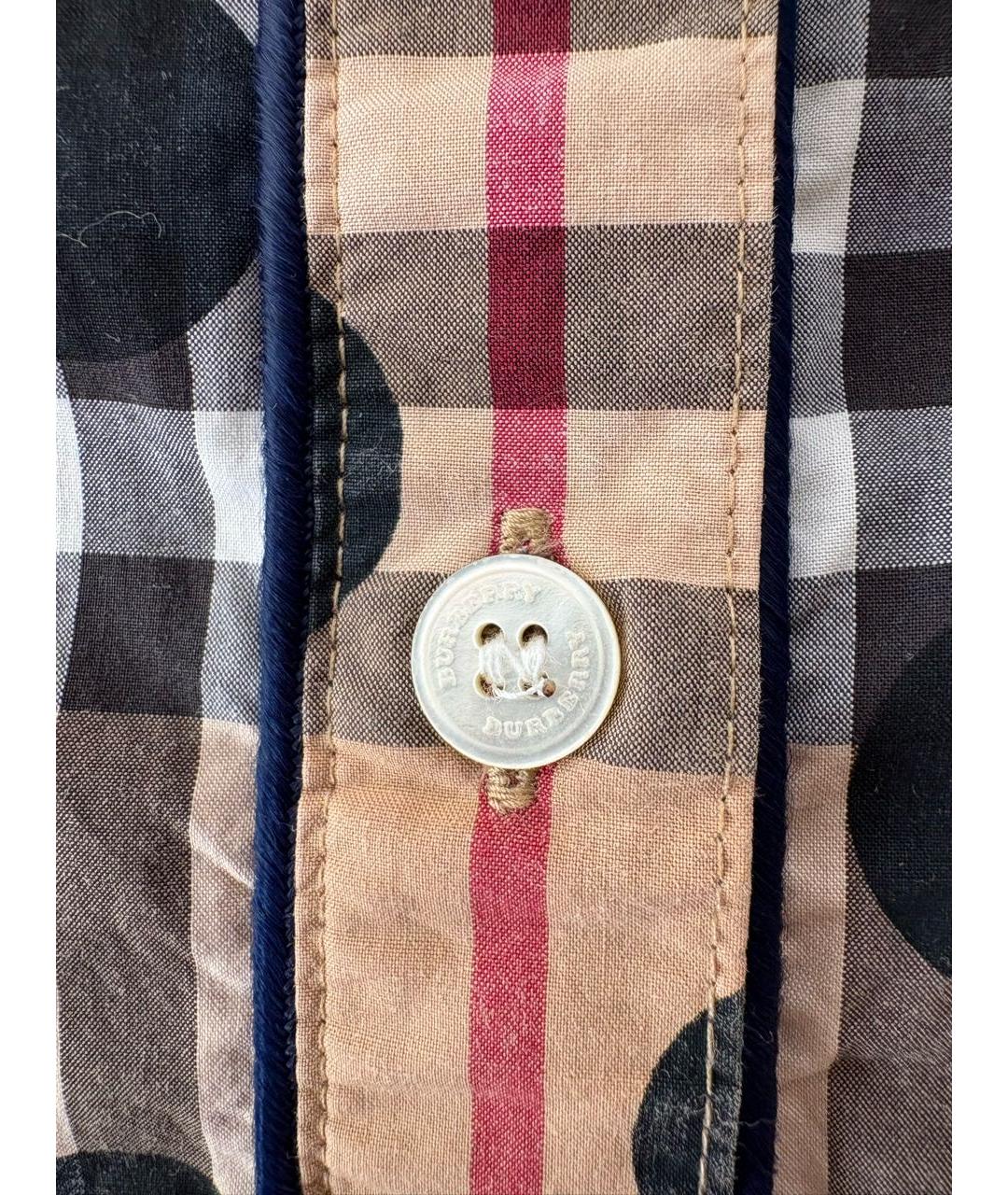 BURBERRY Коричневое хлопковое повседневное платье, фото 4