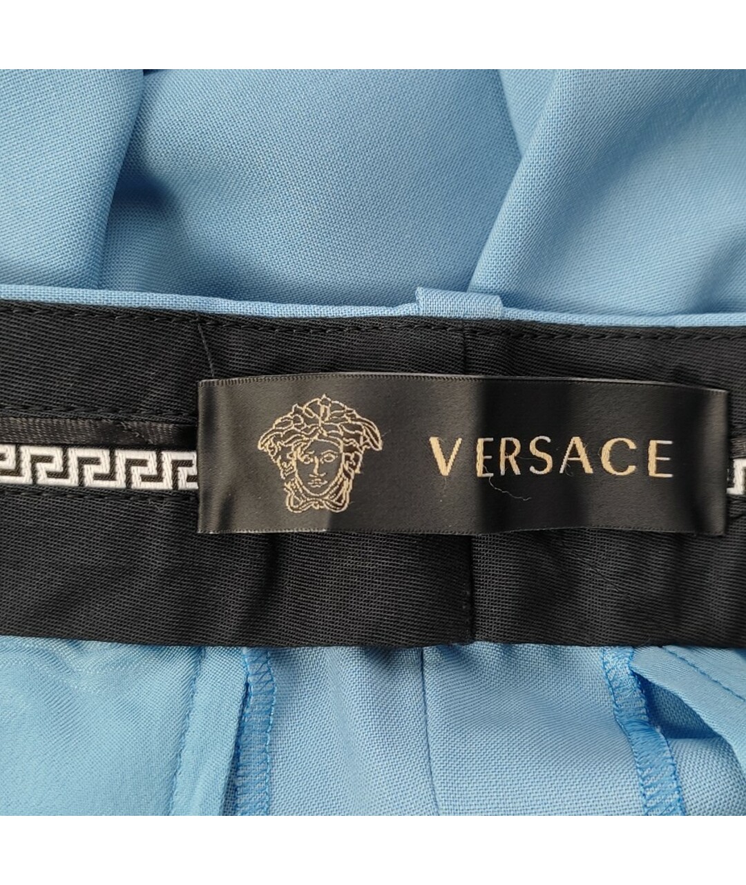 VERSACE Голубые брюки широкие, фото 3