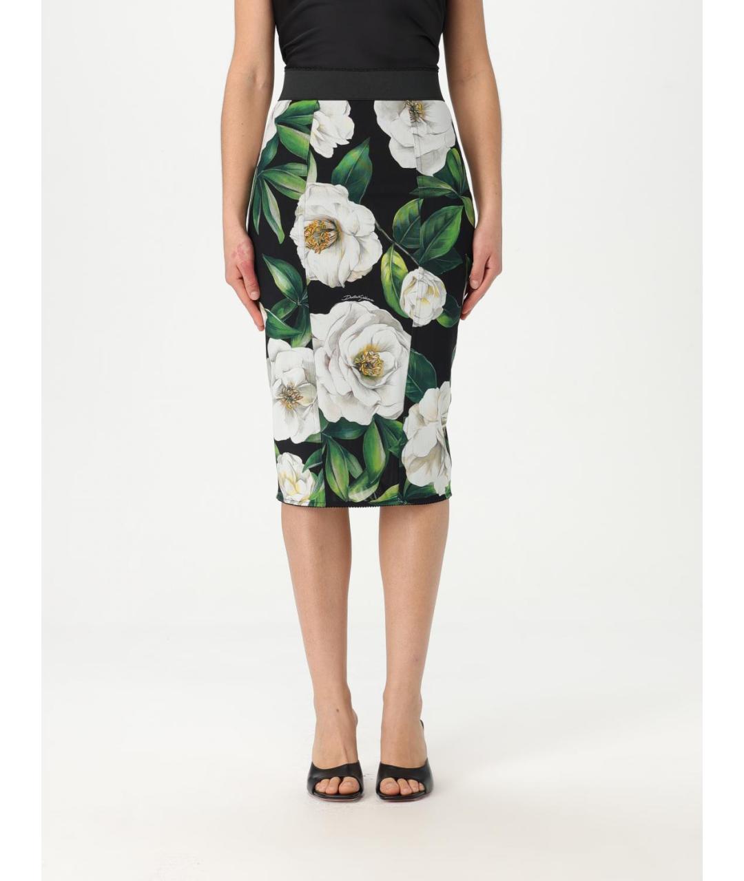 DOLCE&GABBANA Мульти синтетическая юбка миди, фото 2