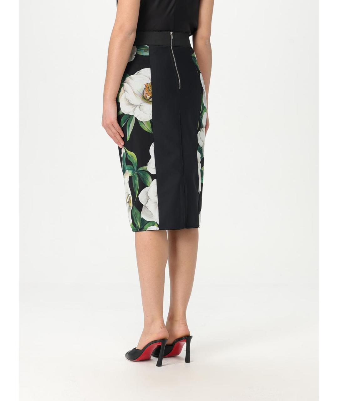 DOLCE&GABBANA Мульти синтетическая юбка миди, фото 4