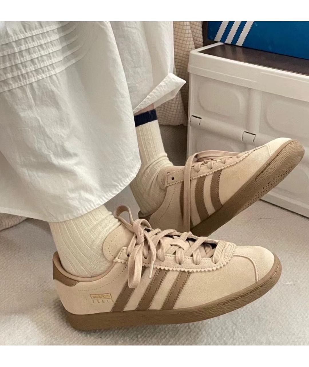 ADIDAS Коричневые кожаные кроссовки, фото 5