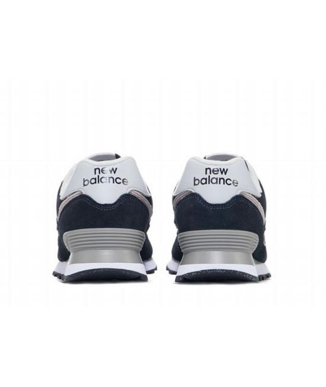 NEW BALANCE Черные замшевые низкие кроссовки / кеды, фото 3