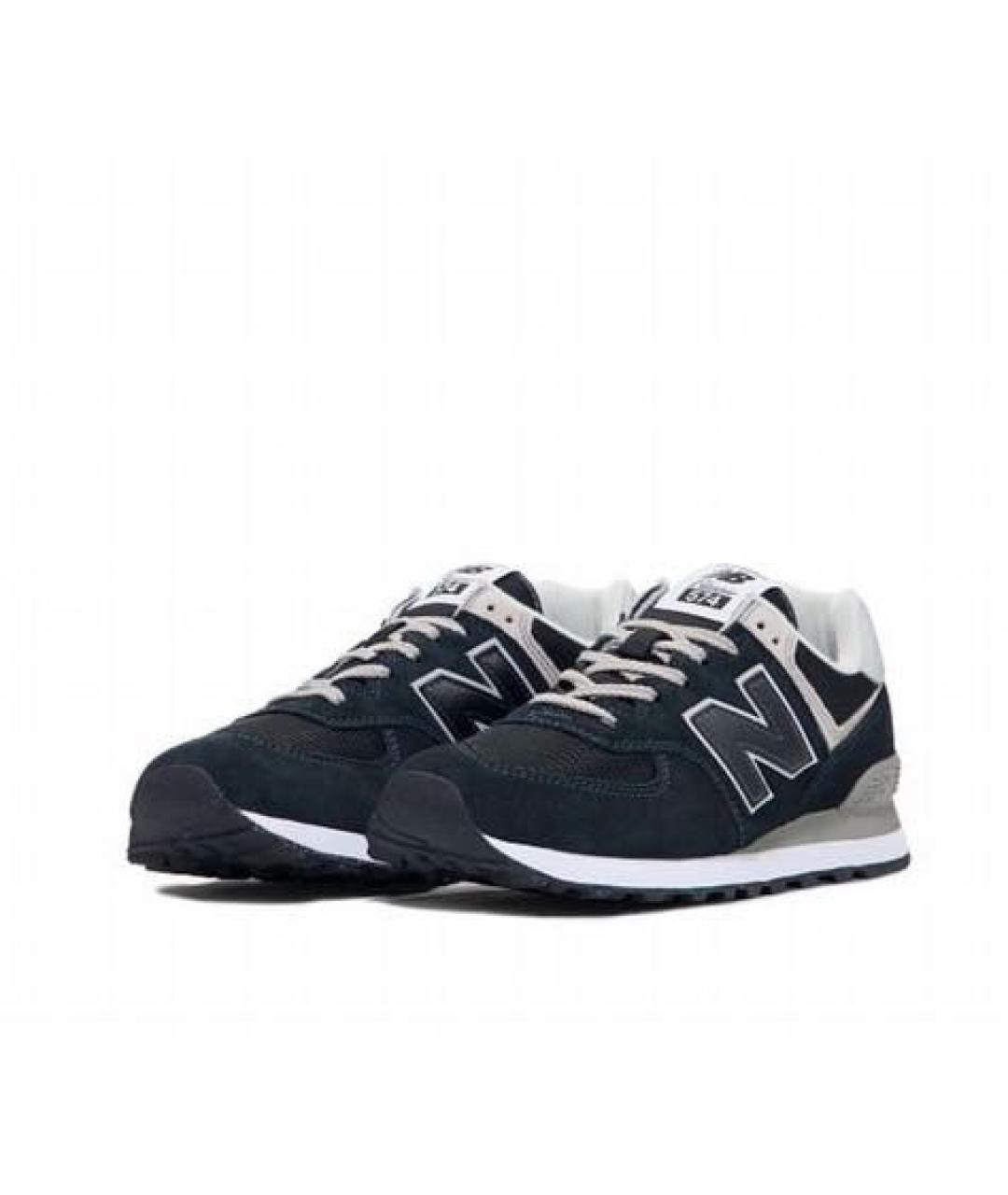 NEW BALANCE Черные замшевые низкие кроссовки / кеды, фото 2