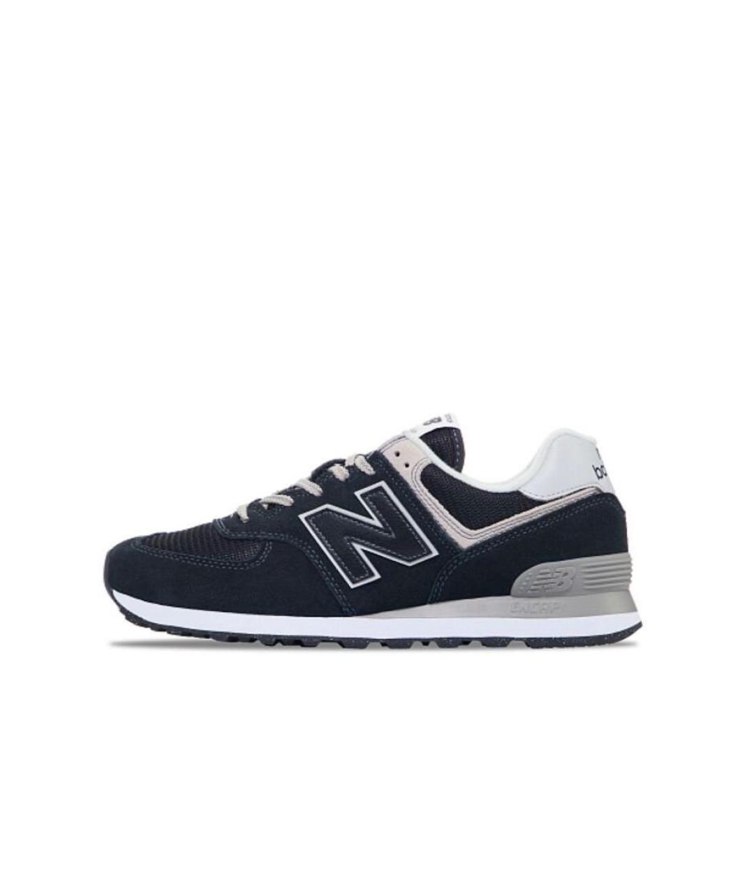 NEW BALANCE Черные замшевые низкие кроссовки / кеды, фото 1