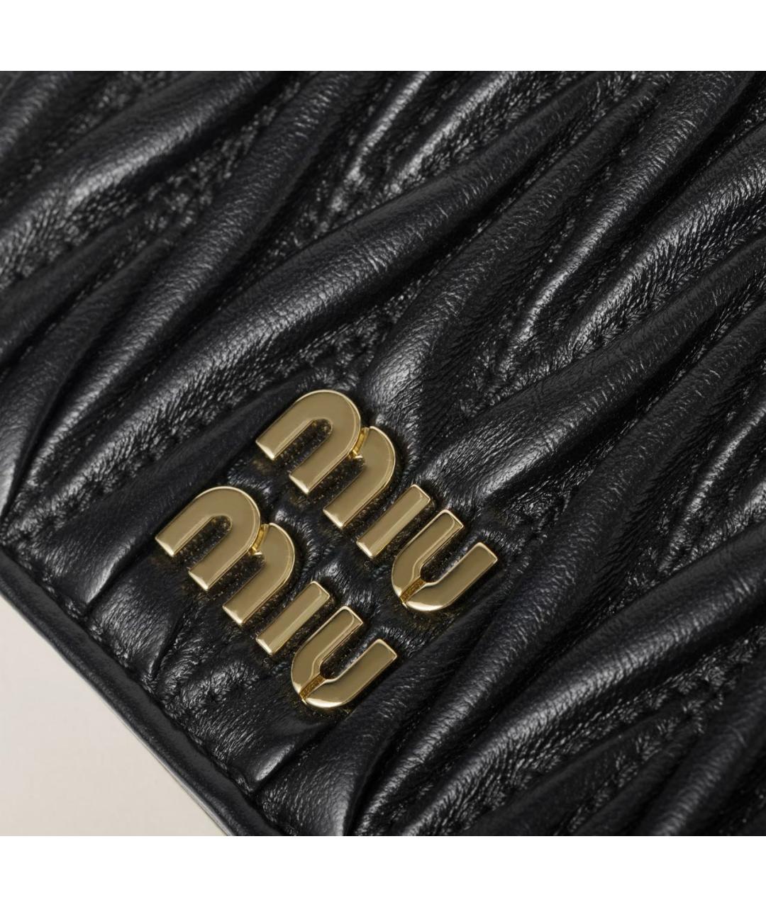 MIU MIU Черный кожаный кошелек, фото 5