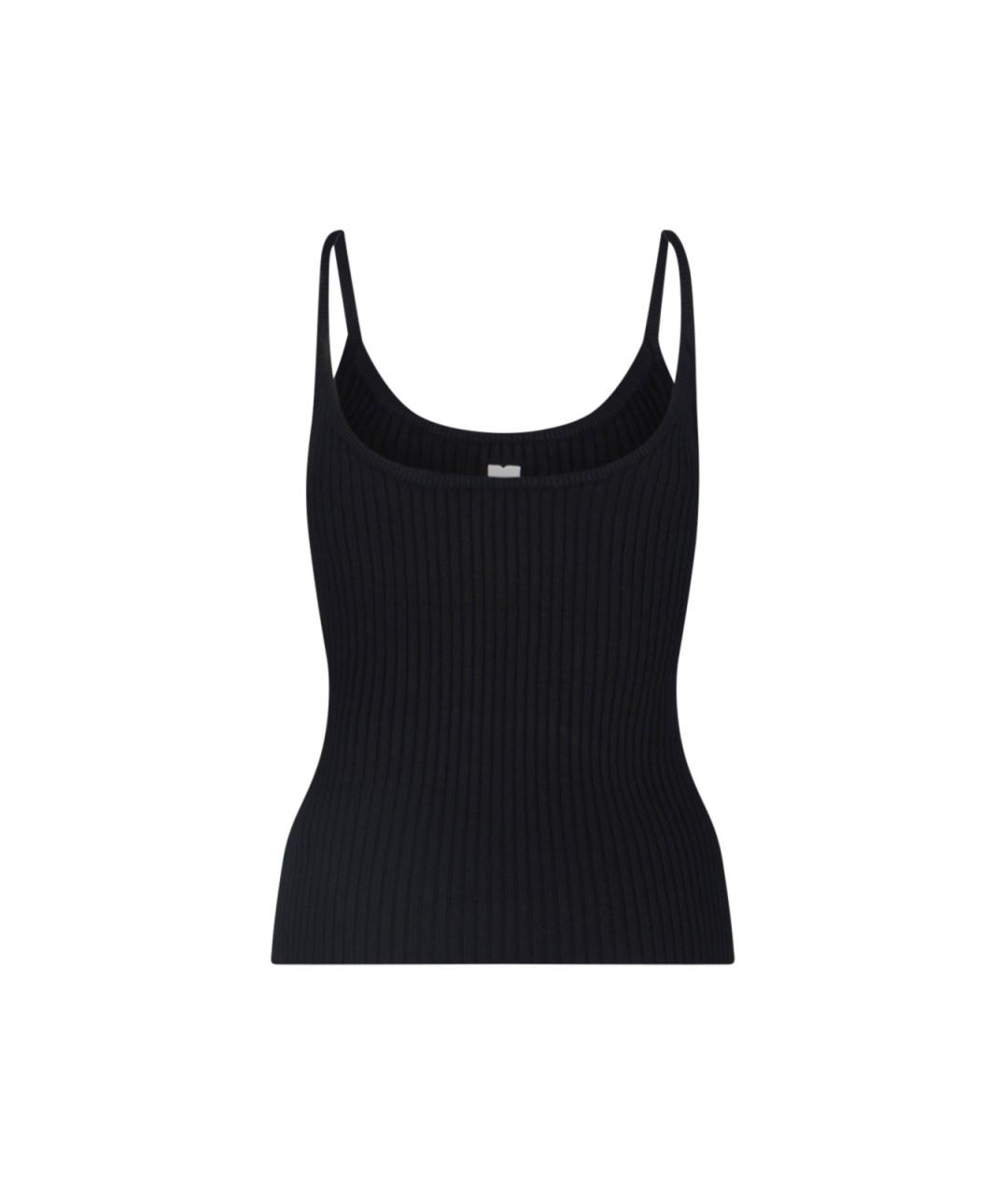 COURREGES Черная вискозная майка, фото 2