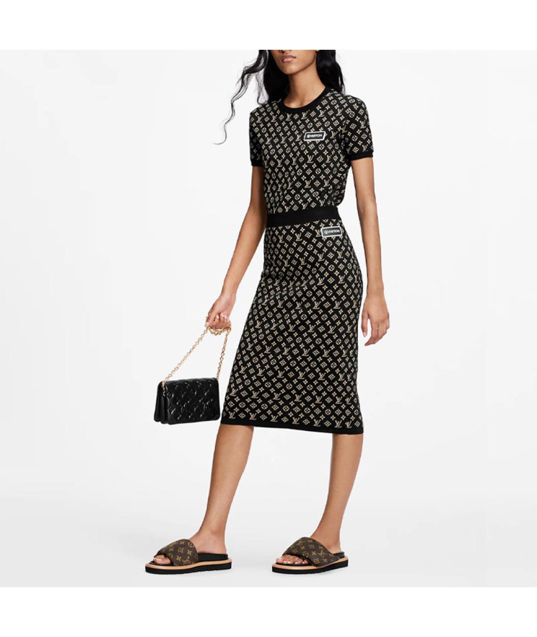 LOUIS VUITTON Черная футболка, фото 4