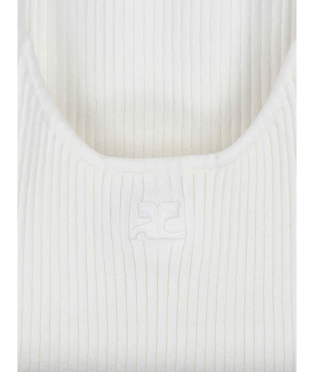 COURREGES Белая вискозная майка, фото 3